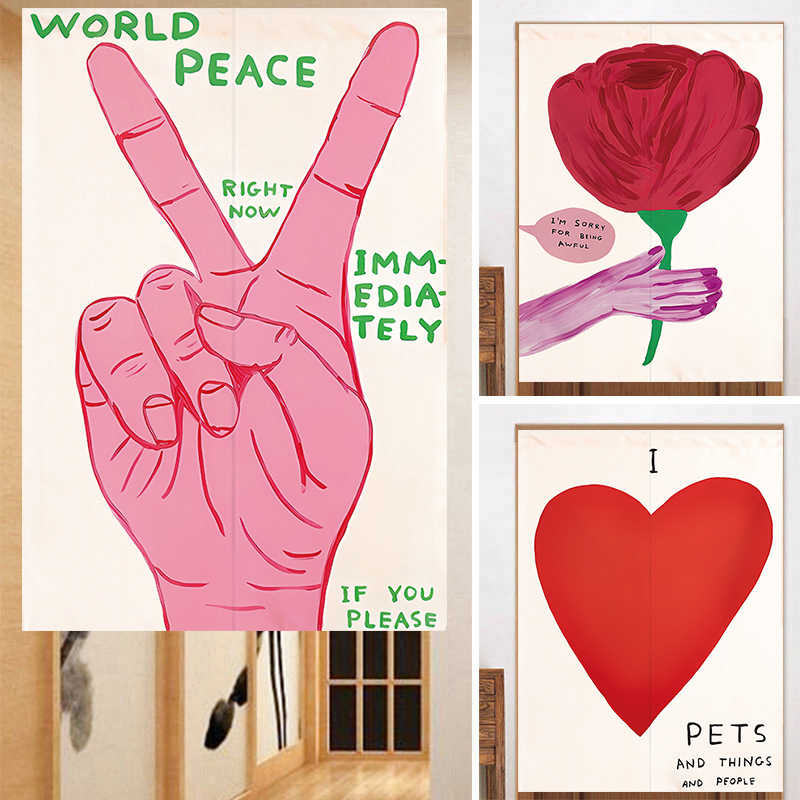 VIKAMA Hand Drawn Heart Noren  - Commercial Printing Rates review and price
