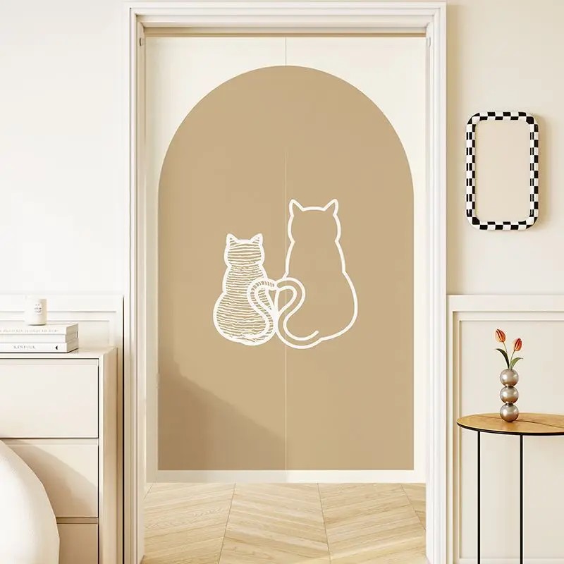 VIKAMA Minimal Line Cat Noren  - Commercial Printing Rates review and price